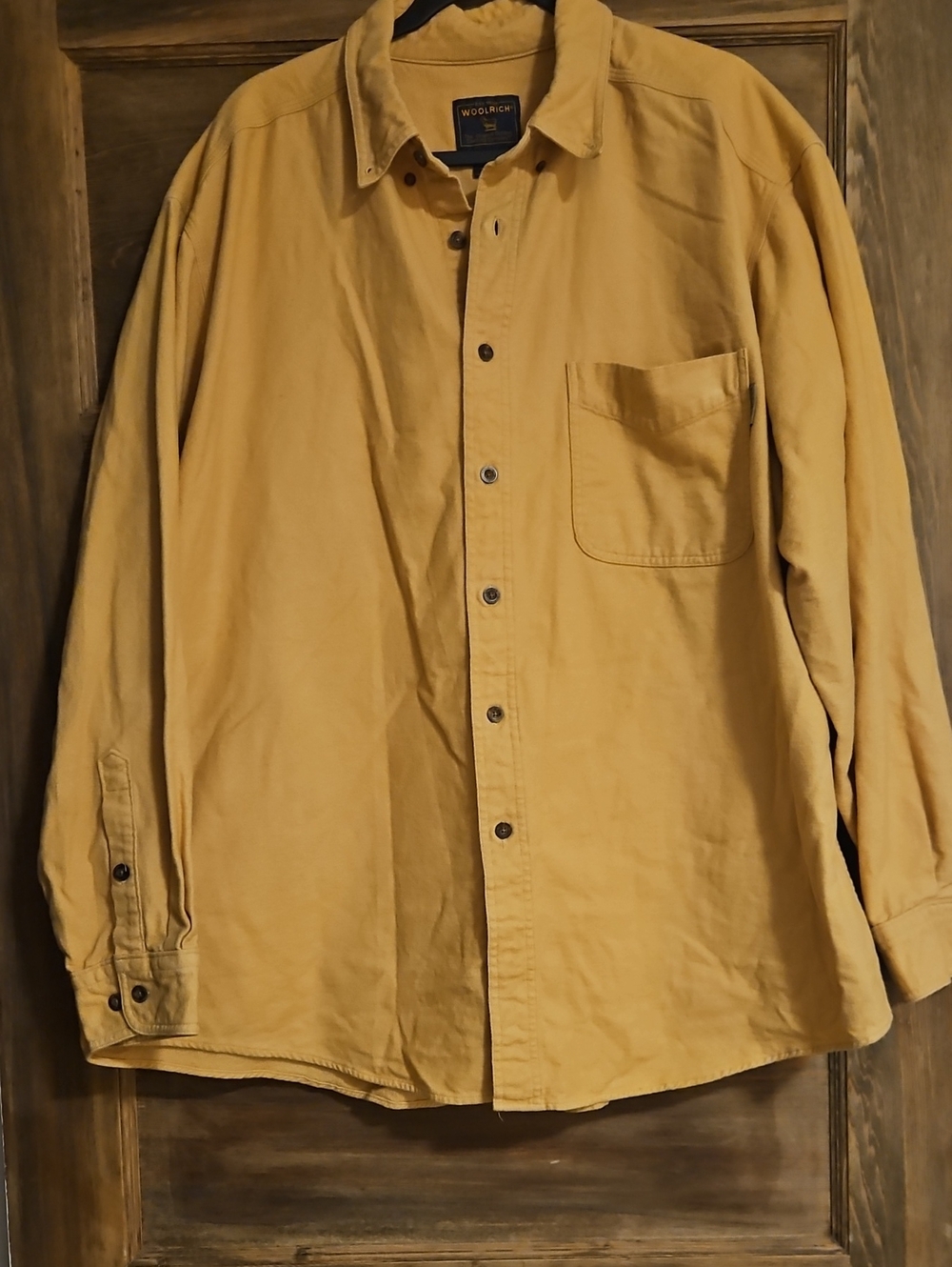 Woolrich Men's Mustard Yellow Flannel Workshirt Jacket